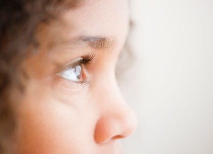 Close up of child's eye